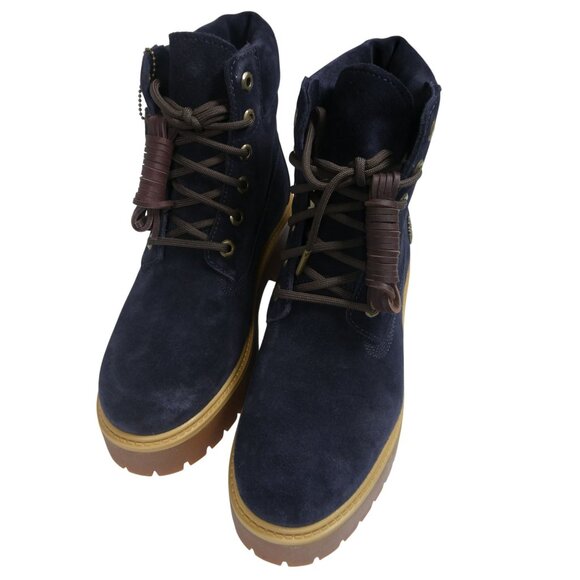 Timberland Women's Heritage Stone 6 Inch Waterproof Boot Dark Blue Size 9.5